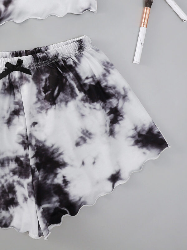 New tie-dye print short-sleeved loungewear set - Image 5