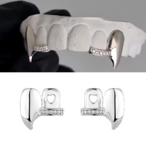 Symmetrical fangs, braces
