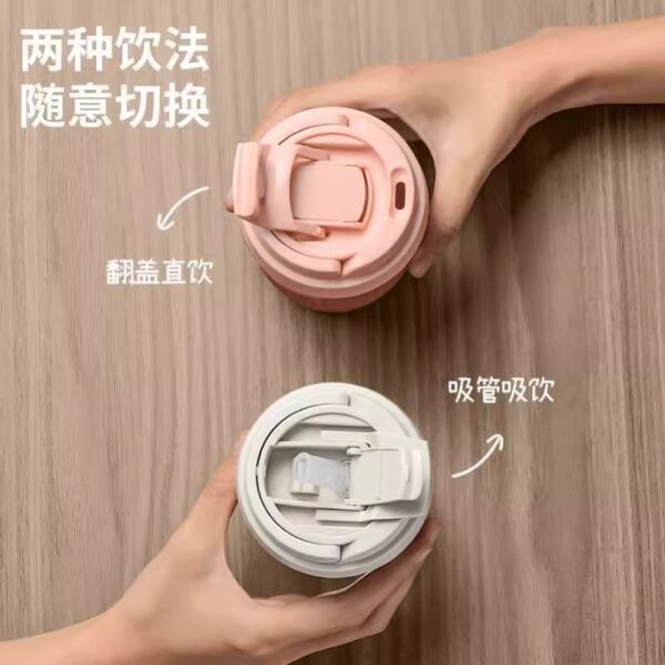 Portable glass water cup with straw - Image 4