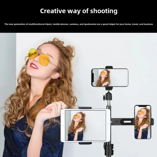 Tripod dual-camera outdoor anchor tablet tripod - Image 3