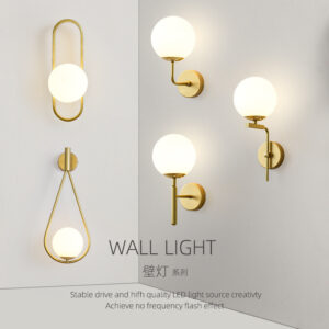 Wall lamp, bedroom bedside lamp, new simple modern living room background wall lamp, light luxury, creative staircase, aisle, balcony lamp