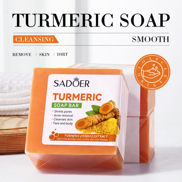 handmade turmeric cleansing soap - Image 3