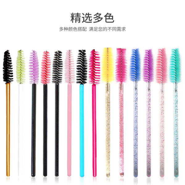 150 Eyelash Extension Brushes Spiral Comb Brushes Disposable Color Crystal Rods Mascara Brushes Eyelash Brushes Wholesale - Image 3