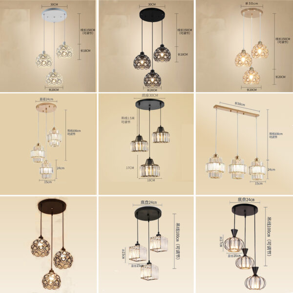modern nordic glass chandelier - Image 2