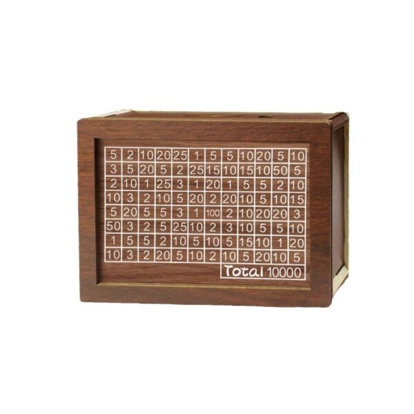 Wooden piggy bank, change and savings box, wooden only in and out of banknotes, coins can be stored for ornaments, birthday gifts - Image 4