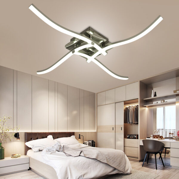 three-four prongs wave ceiling light