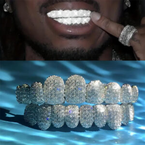 Real gold electroplating 10 teeth braces