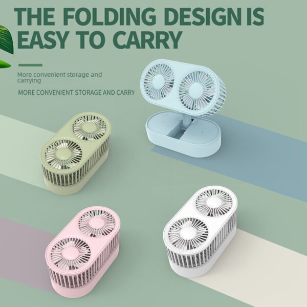 New Desktop Retractable Folding Fan - Image 2
