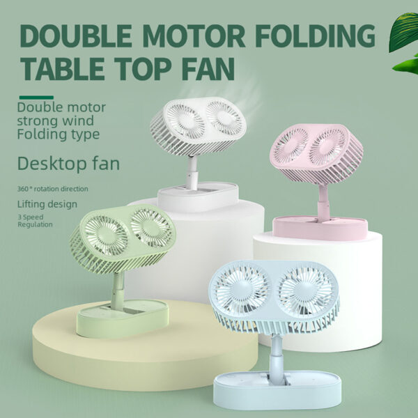 New Desktop Retractable Folding Fan