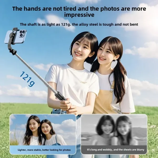F01 portable Anti-shake selfie stick with bluetooth - Image 2