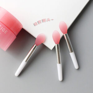 3 set Silicone Lip Brush, Lip Mask Brush, Lipstick Brush, Lip Stain Brush, Mini Small, Portable Silicone Head Lipstick, Applicator Stick, Small Brush