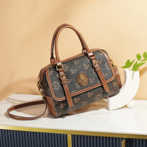 Massa One Shoulder Tote Bag 2024 New Vintage Old Flower Fashion Versatile Horizontal Pillow Print Crossbody Women's Bag