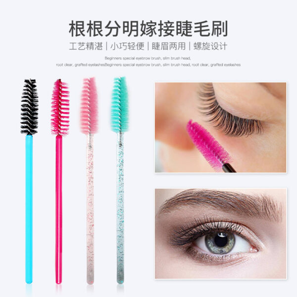 150 Eyelash Extension Brushes Spiral Comb Brushes Disposable Color Crystal Rods Mascara Brushes Eyelash Brushes Wholesale