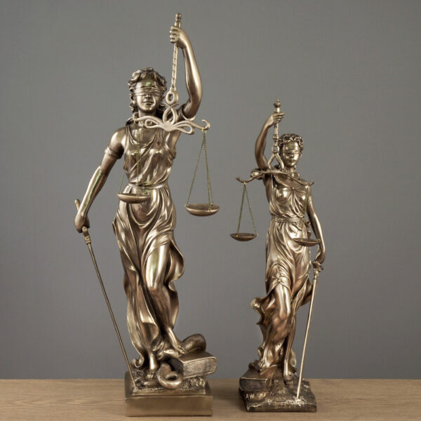 Light luxury goddess of justice statue decoration.