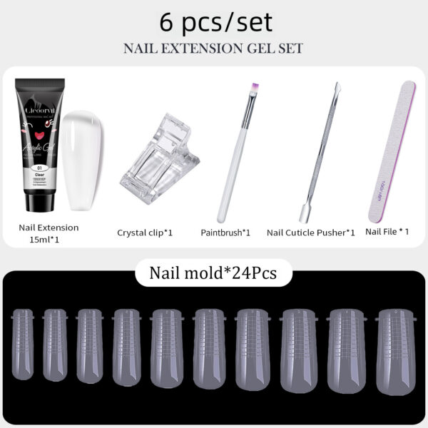 nail art extension gel 6-piece set - Image 5