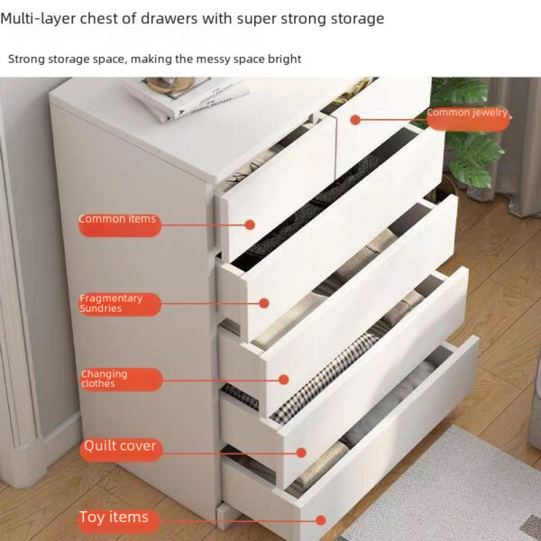 Modern minimalist bedside chest of drawers - Image 4