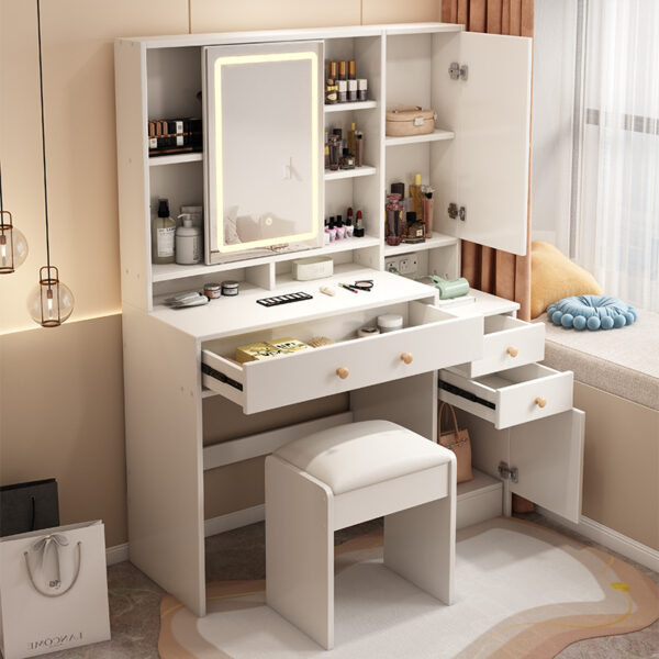 Dressing table multi-function dresser and makeup table - Image 4