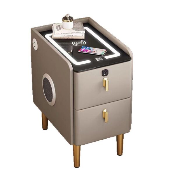 Small solid wooden smart bedside table - Image 5