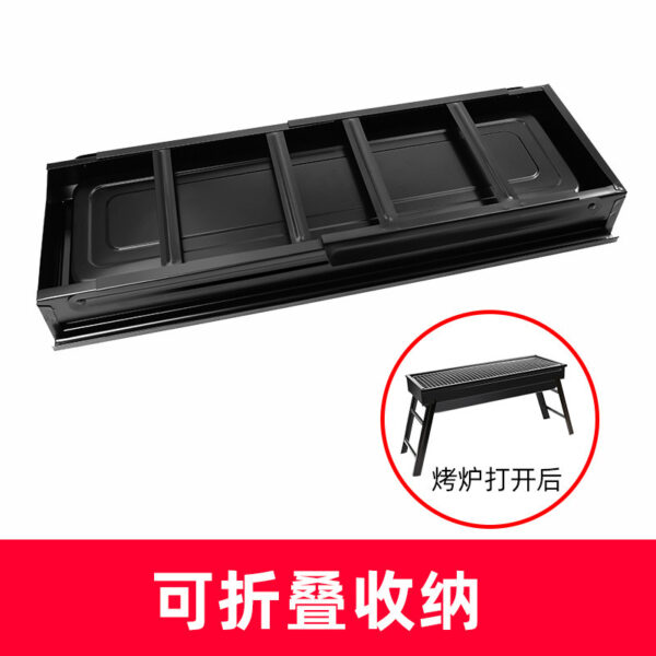 Folding outdoor charcoal barbecue grill - Image 4