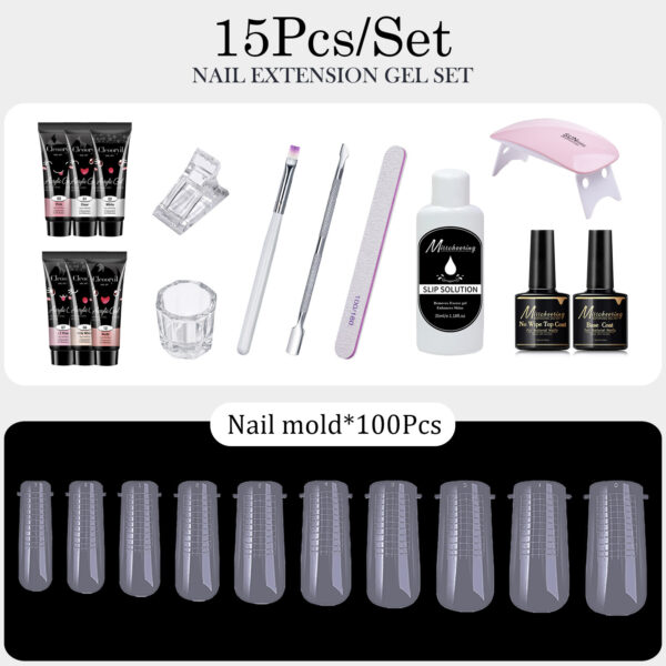 Nail art extension gel 15-piece set - Image 5