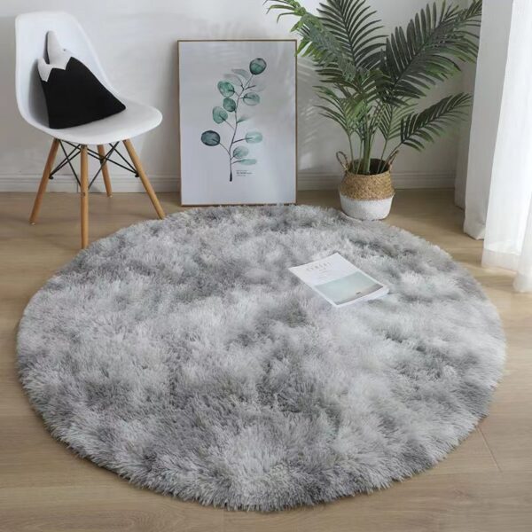 Tie-dye plush non-slip cushion side wool carpet - Image 2