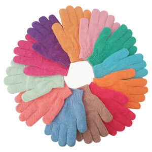 Five-finger rubbing back bath flower bath gloves