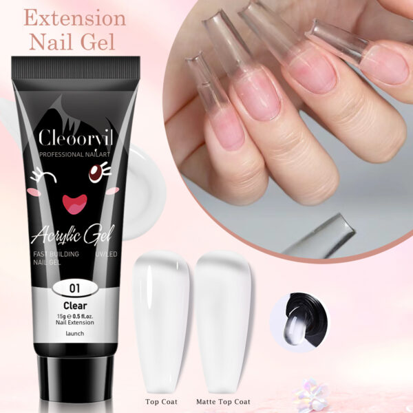nail art extension gel 6-piece set - Image 2