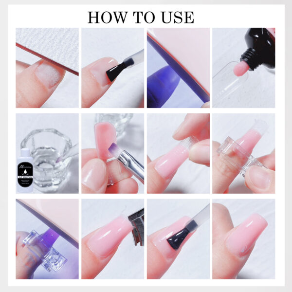 nail art extension gel 6-piece set - Image 3