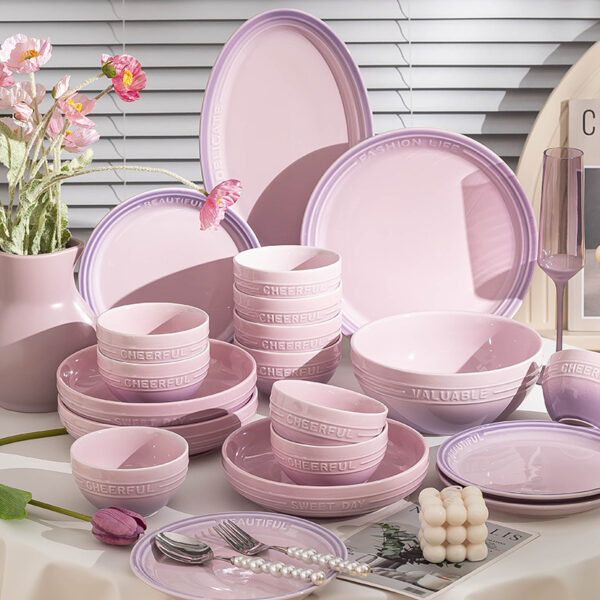 Gradient purple dish set - Image 3