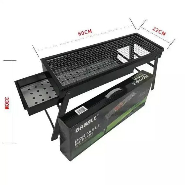 Folding outdoor charcoal barbecue grill - Image 5