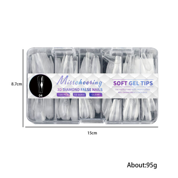 3D diamond almond nail ballet - Image 5