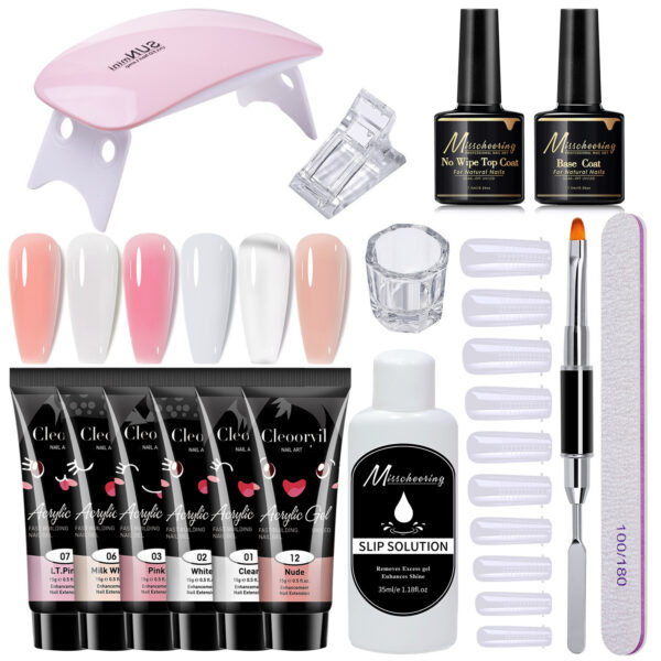 Nail art extension gel 15-piece set