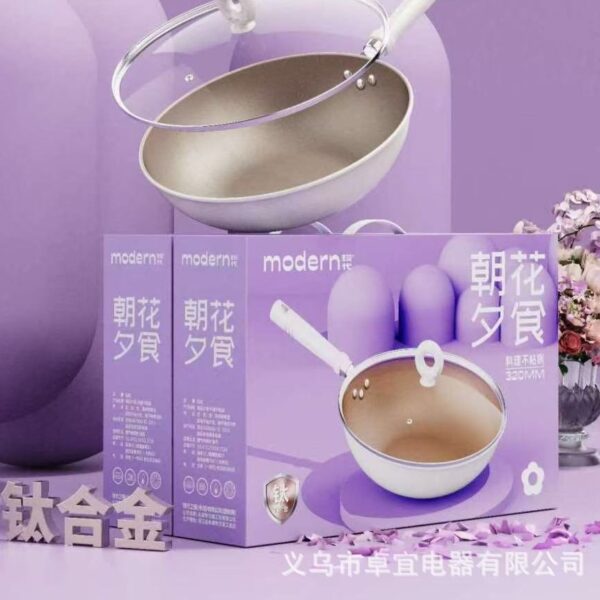 Titanium non-stick two-piece frying pan - Image 4