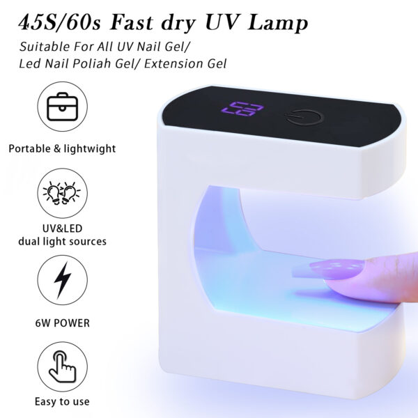 USB mini nail led UV light - Image 2