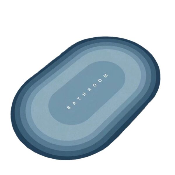 Oval bathroom anti slip absorbent foot mat - Image 5