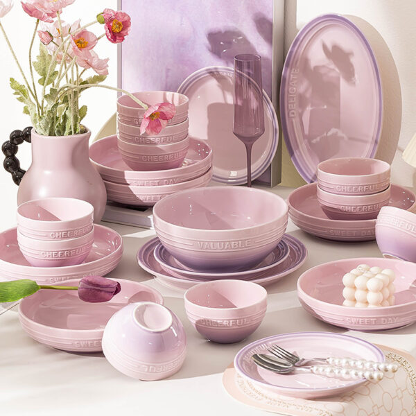 Gradient purple dish set - Image 2