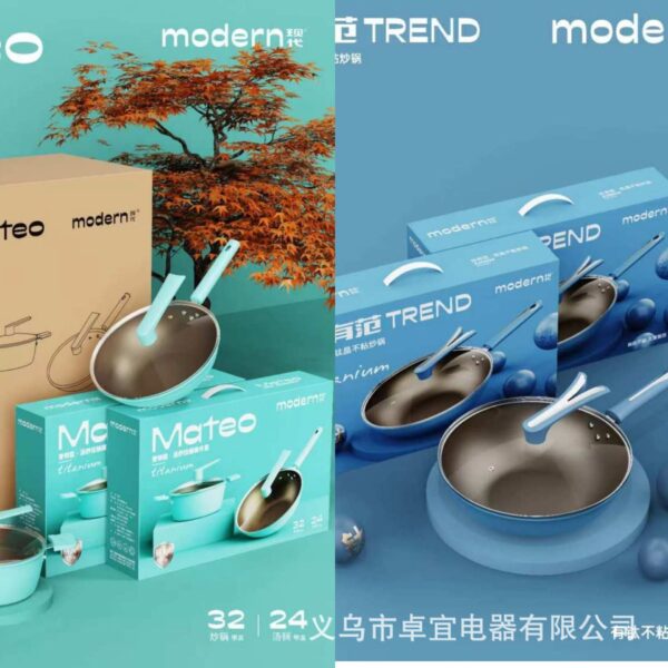 Titanium non-stick two-piece frying pan - Image 3